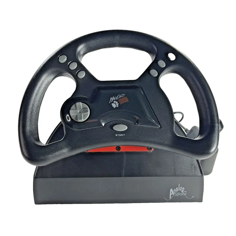Mad Catz Sony PlayStation 1 Vintage Steering Wheel and Pedals in Box Tested
